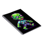 Carnet Halloween 8 bits drôle zombie (Côté Droit)