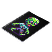 Carnet Halloween 8 bits drôle zombie (Côté gauche)