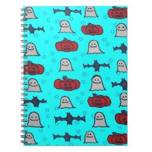 Carnet Halloween amusant Imprimer en bleu