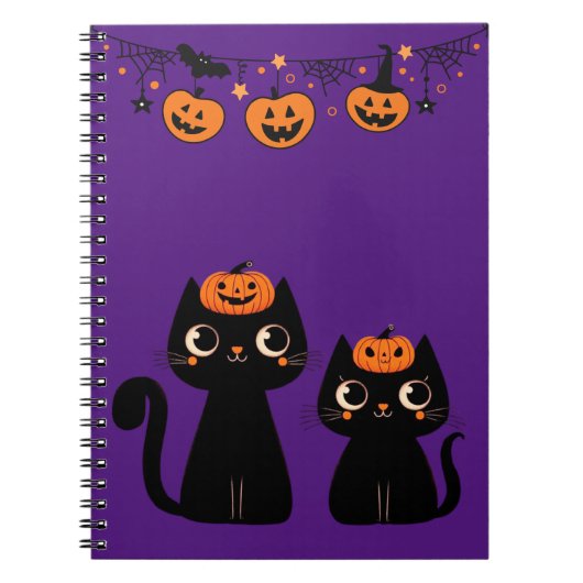 Carnet Halloween/Automne/Automne/citrouille/chat (Devant)