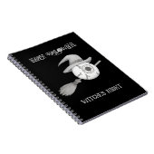Carnet Halloween balai sorcière et globe oculaire effraya (Côté Droit)