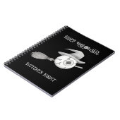 Carnet Halloween balai sorcière et globe oculaire effraya (Côté gauche)