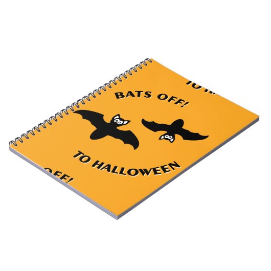Carnet Halloween Bats Orange (Côté gauche)