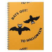 Carnet Halloween Bats Orange (Devant)
