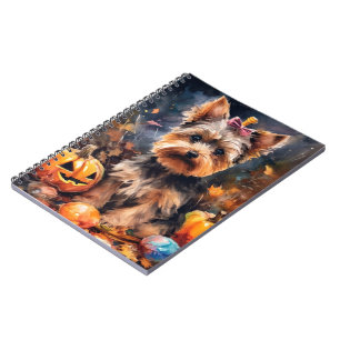 Carnet Halloween Biewer Terrier Avec La Peur Citrouille