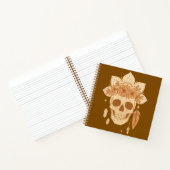 Carnet Halloween Boho floral au crâne (Intérieur)