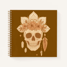 Halloween Boho floral au crâne