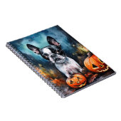 Carnet Halloween Boston Terrier avec la peur Citrouille (Côté Droit)