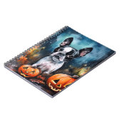 Carnet Halloween Boston Terrier avec la peur Citrouille (Côté gauche)