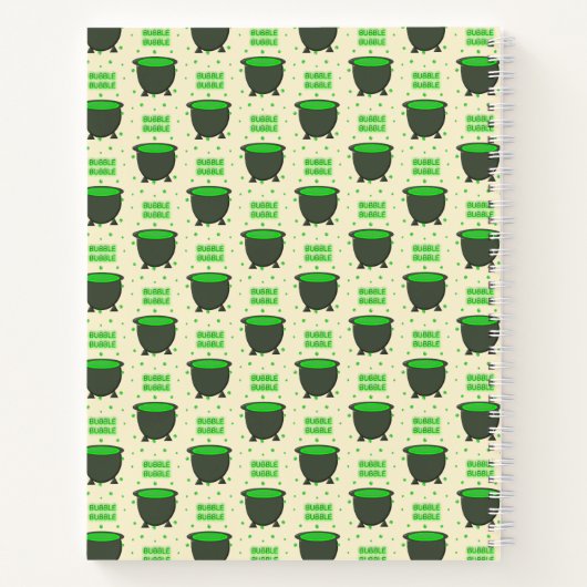 Carnet Halloween Cauldron et Bubbling Green Brew (Dos)