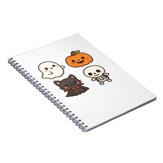 Carnet Halloween Characters � Ghost, Pumpkin, Black Cat & (Côté Droit)
