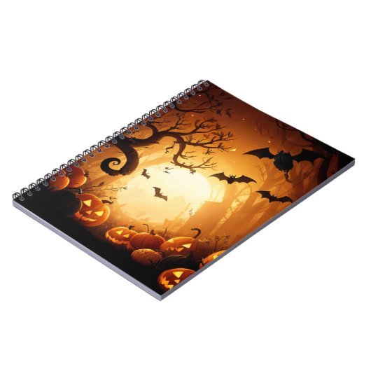 Carnet Halloween/chauve-souris/Citrouille/automne (Côté gauche)