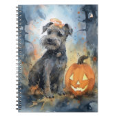 Carnet Halloween Chesapeake Bay Terrier Avec Citrouilles (Devant)
