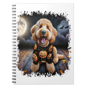 Carnet Halloween chien Goldendoodle