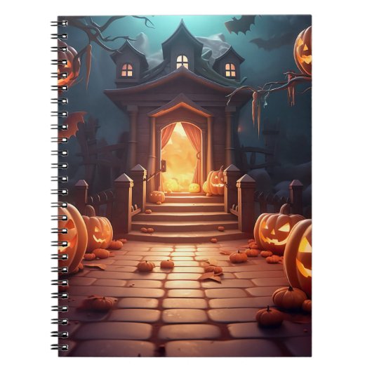 Carnet Halloween Citrouille brillant (Devant)