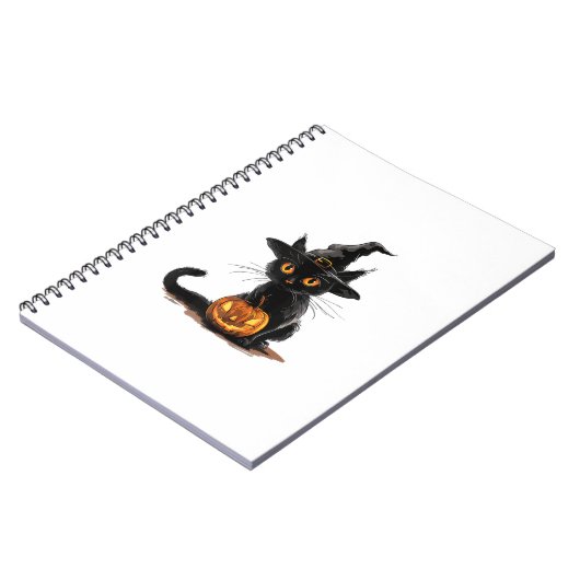 Carnet Halloween Citrouille de chat (Côté gauche)