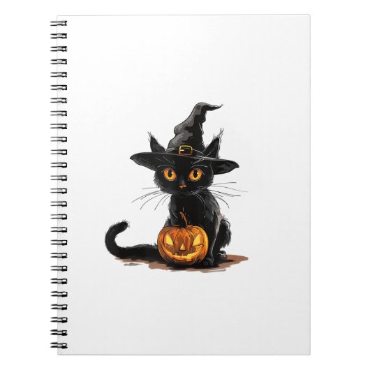 Carnet Halloween Citrouille de chat (Devant)