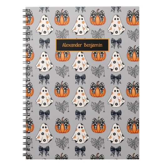 Carnet Halloween Citrouille du fantôme mignon (Devant)