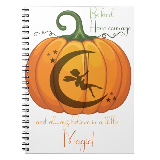 Carnet Halloween Citrouille Fairy design (Devant)
