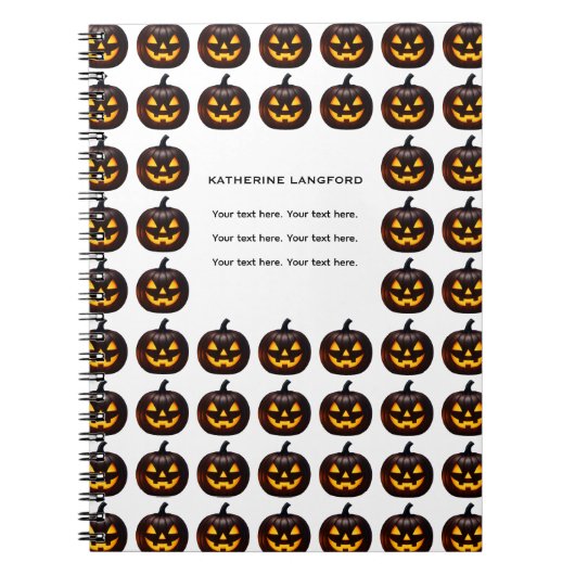 Carnet Halloween Citrouille festif (Devant)