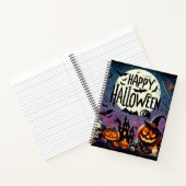 Carnet Halloween Citrouilles de nuit, crânes et maison ha (Intérieur)