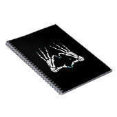Carnet Halloween classique à la main de squelette (Côté Droit)