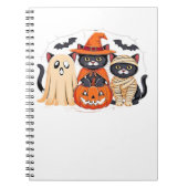 Carnet Halloween Cute Ghost Citrouille Chat Classic T-Shi (Devant)