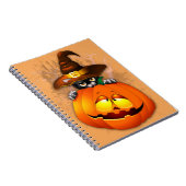 Carnet Halloween Cute Kitty Witch et ami Citrouille (Côté Droit)