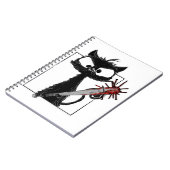 Carnet Halloween de baseball de chat noir (Côté gauche)
