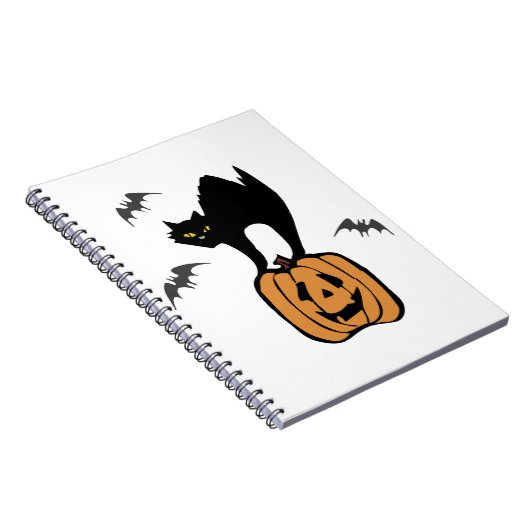 Carnet Halloween de chat noir (Côté Droit)