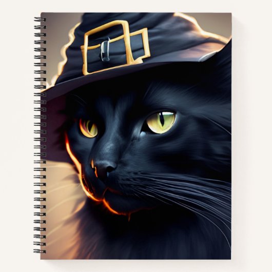 Carnet Halloween de chat noir (Devant)