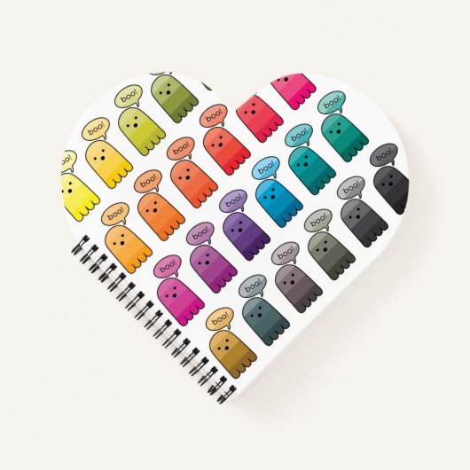 Carnet Halloween des nuances du fantôme de Boo (Devant)