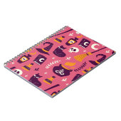 Carnet Halloween dessiné à la main, motif éffrayant sans (Côté gauche)