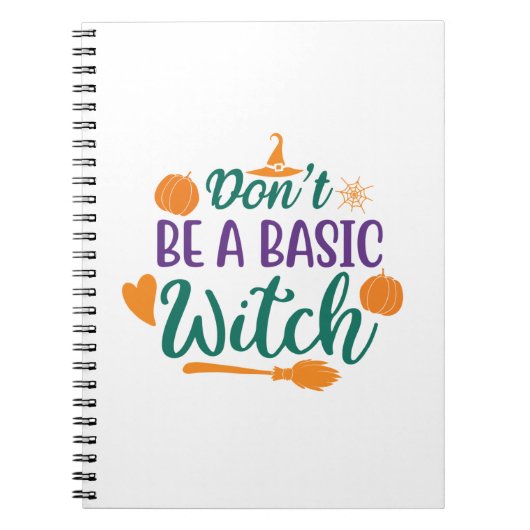 Carnet Halloween Do Not Be A Basic (Devant)