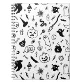 Carnet halloween doodnote revues décoration d'art (Devant)