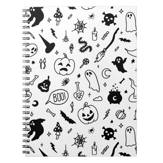 Carnet halloween doodnote revues décoration d'art (Devant)
