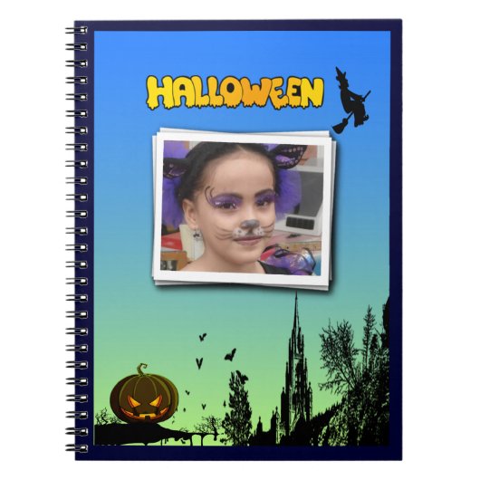 Carnet Halloween Dusk with Witch Ajouter cadre photo (Devant)