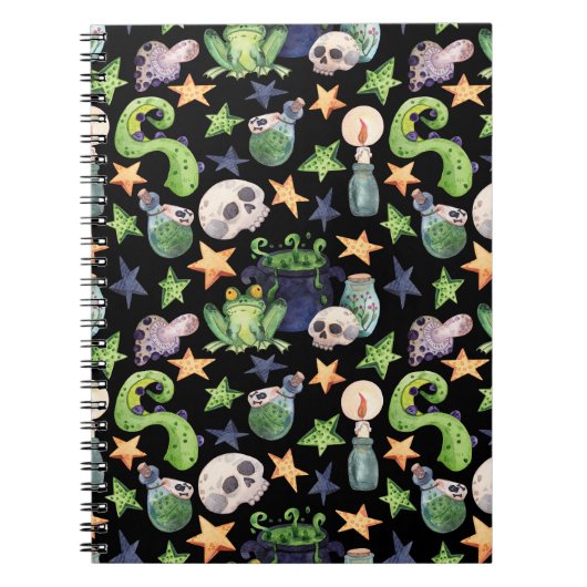 Carnet Halloween éffrayant : Motif à main foncée. (Devant)