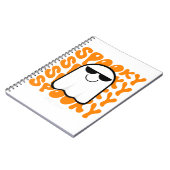 Carnet Halloween Éffrayant orange noir (Côté gauche)