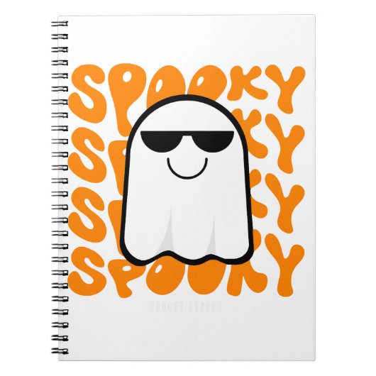 Carnet Halloween Éffrayant orange noir (Devant)