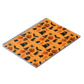 Carnet Halloween éffrayant - Trick noir et orange (Côté gauche)