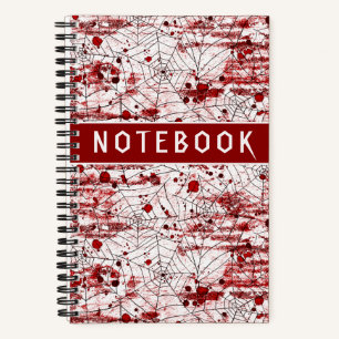 Carnet Halloween éffrayants et taches rouges