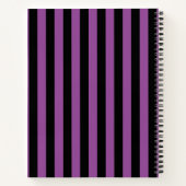 Carnet Halloween en bande verticale violette noire (Dos)