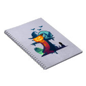 Carnet Halloween Épouvantail Hanté Avec Chauve-Feu Et Un (Côté Droit)