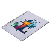 Carnet Halloween Épouvantail Hanté Avec Chauve-Feu Et Un (Côté gauche)