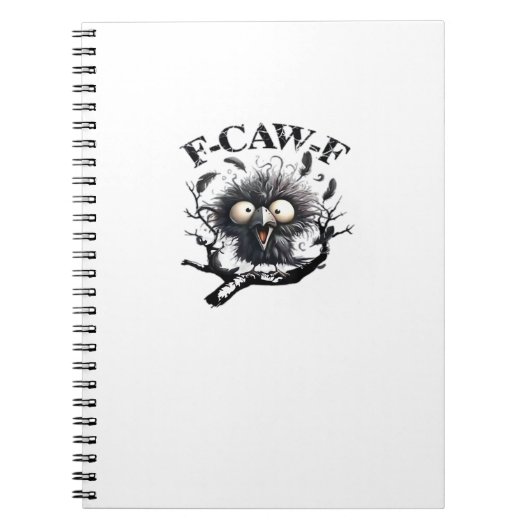 Carnet Halloween F-Caw-F Oiseau Cool Unique (Devant)