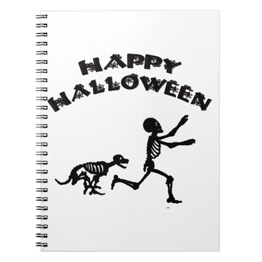 Carnet Halloween garçon et chien (Devant)
