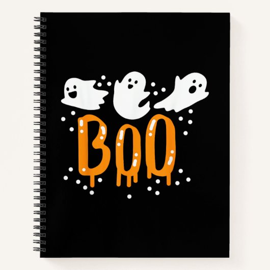 Carnet Halloween Ghost Boo Cute (Devant)