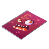 Carnet Halloween Goofy Eyed Zombie Face Spiral Notebook (Côté gauche)