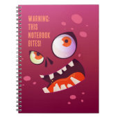 Carnet Halloween Goofy Eyed Zombie Face Spiral Notebook (Devant)